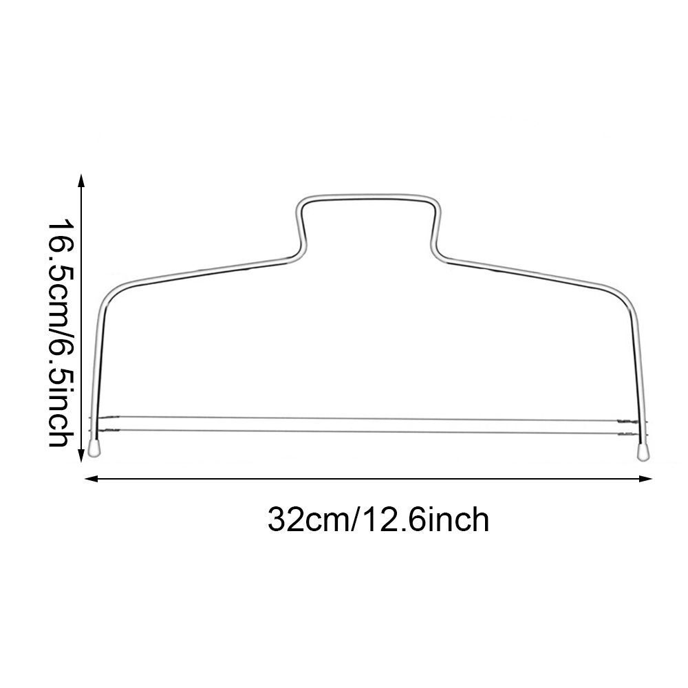 2 Wire Cake Slicer Stainless Steel Pizza Dough Cutter Trimmer Leveler