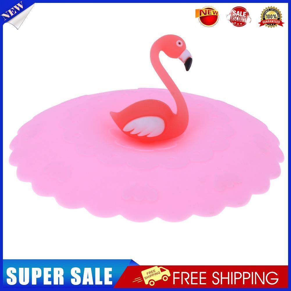 10cm Dia Silicone Cup Lid Leakproof Thermal Insulation Cup Cover(Pink)