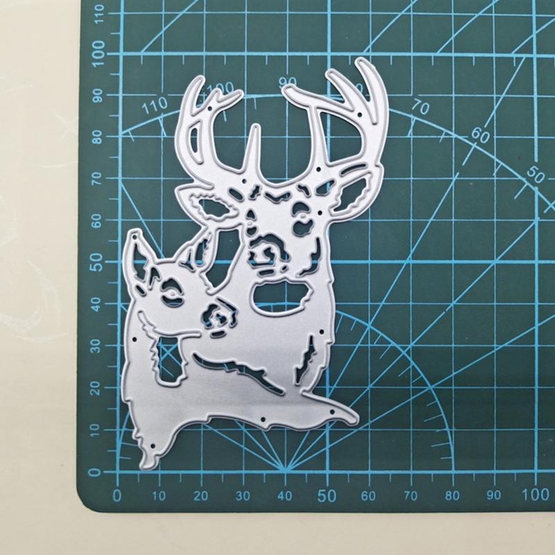 Christmas Elk Metal Cutting Dies Stencil DIY Scrapbooking Album Paper Template