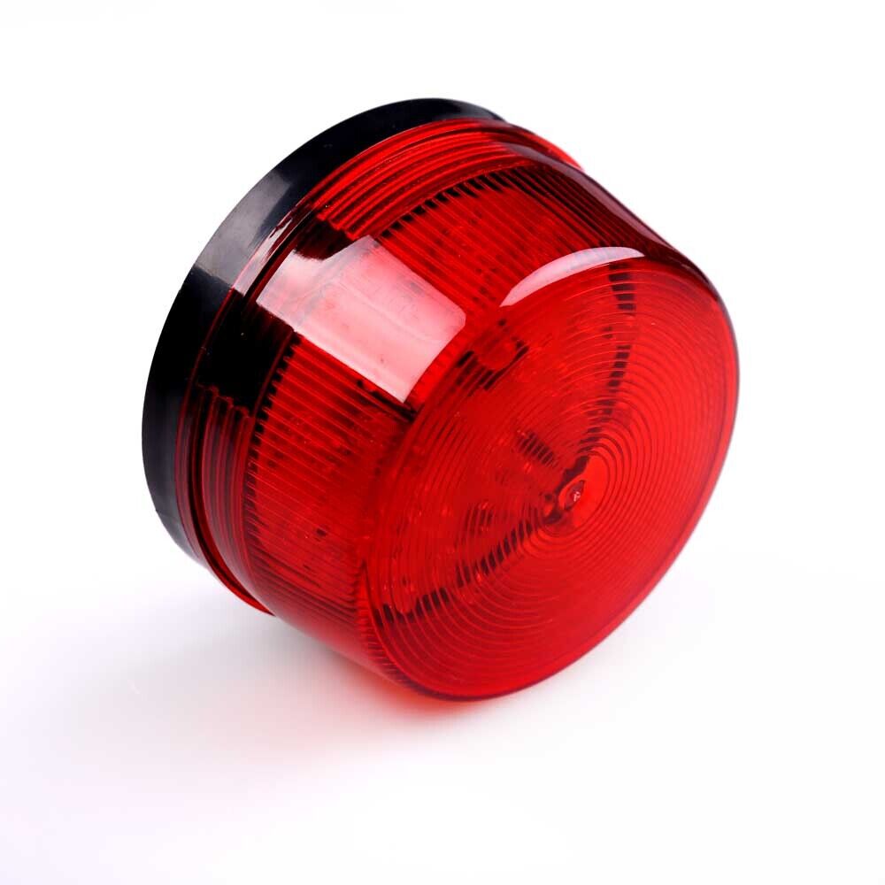 12V LED Alarm Security Signal Lamp Warning Siren with Red Flashing Light