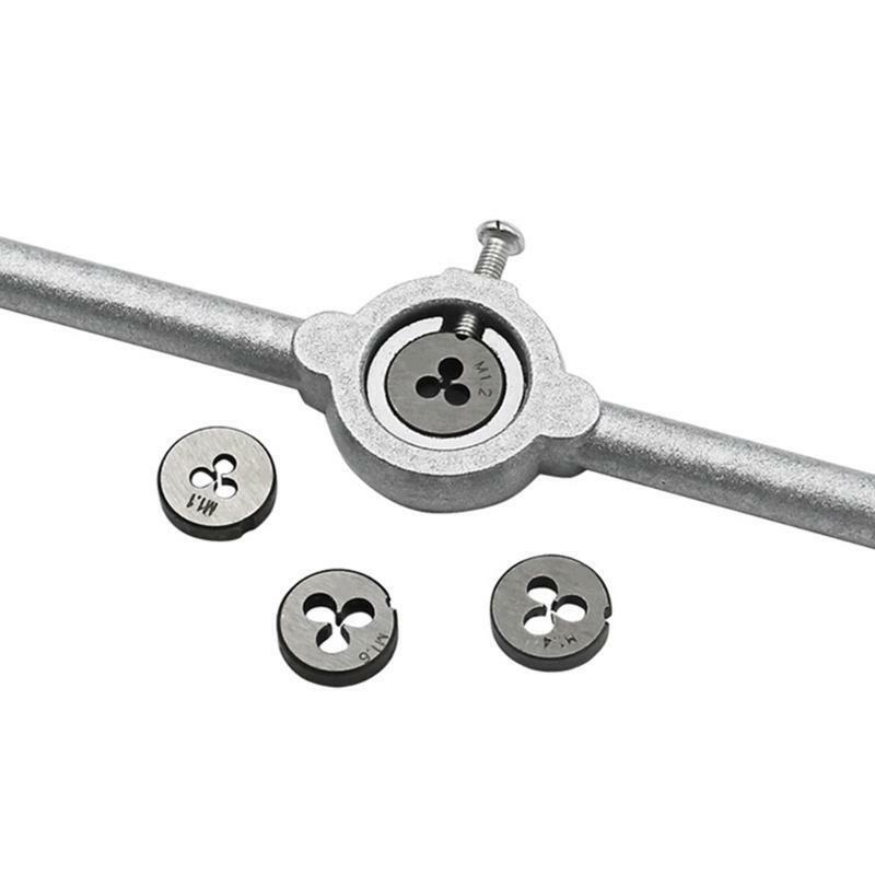 1Set Mini HSS Metric Taps Dies Wrench Handle Kit M1-M1.6 Screw Thread Making New