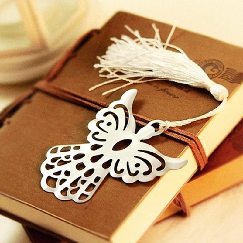 10Pcs Angel Metal Bookmarks Set Stainless Steel Book Page Marker Gifts Supplies