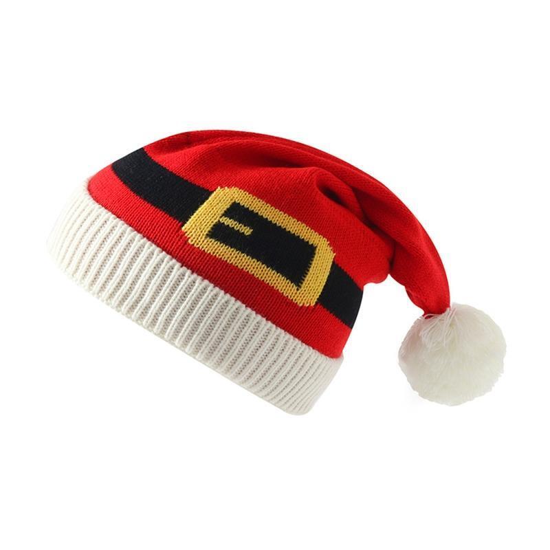 Christmas Santa Hat Knitted Santa Hat  Head Warmer Santa Beanie