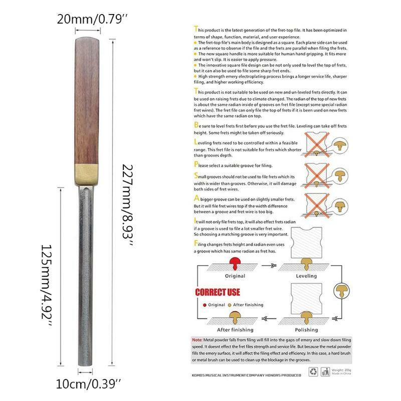 Professional Guitar Fret Crowning File, Fret Repairing Tools, Guitar Fret Tools
