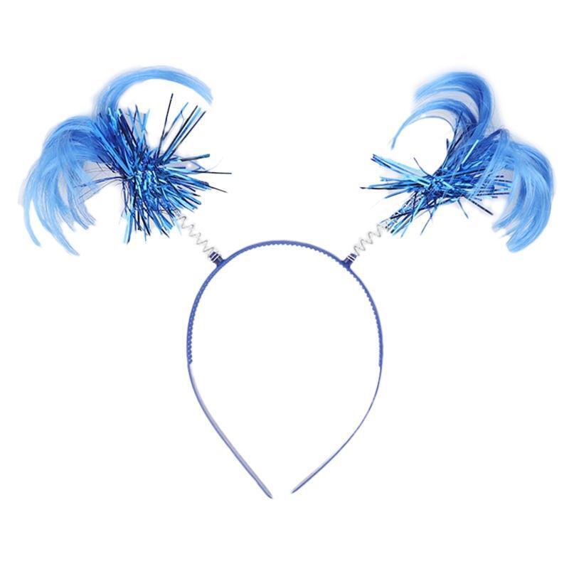 Royal Blue Wig Headband Girl Performance Hair Clip Antenna Head Band Headwear