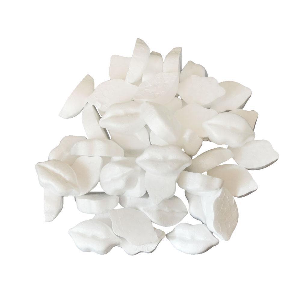 50 Pieces Lip Shape Polystyrene Styrofoam Foam for Kids DIY Craft 30x50mm