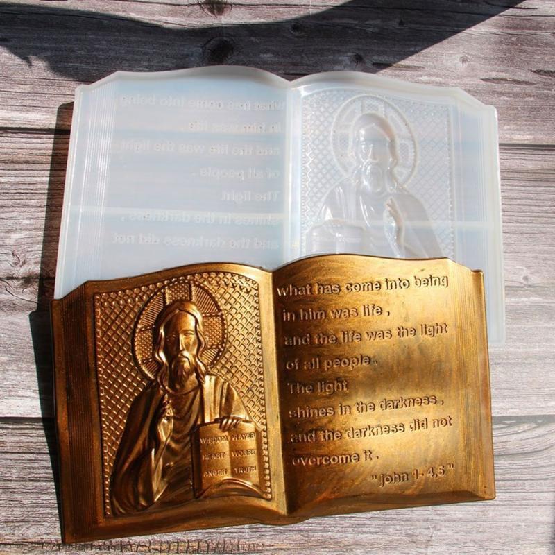 Epoxy Silicone Mold Relief Book Fine Material Made DIY Hanging Accessories