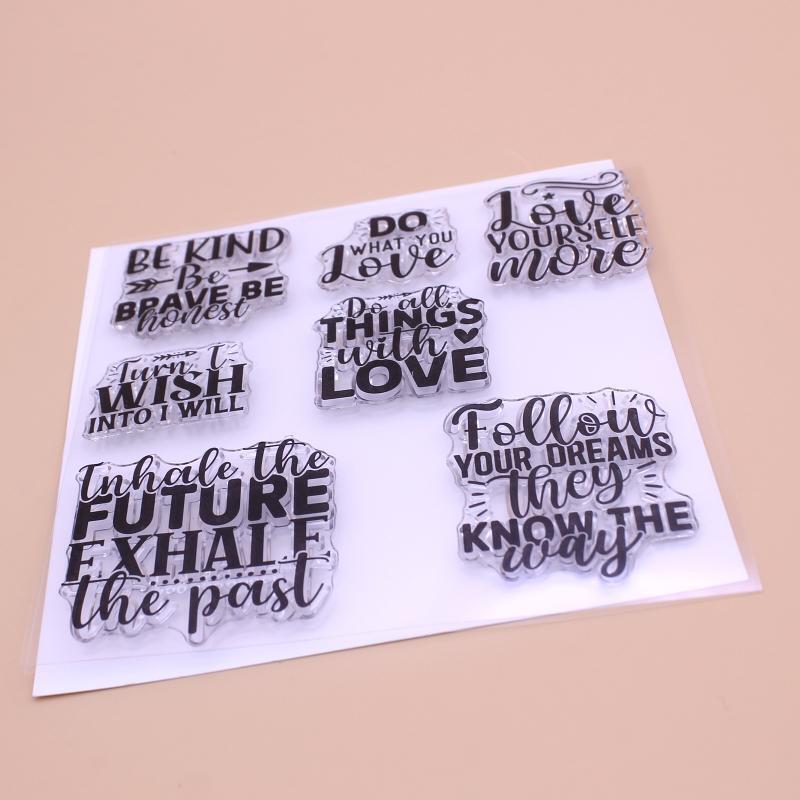Faith Encouragement Words Clear Stamp Seal Handmade Crafts Embossing Decor