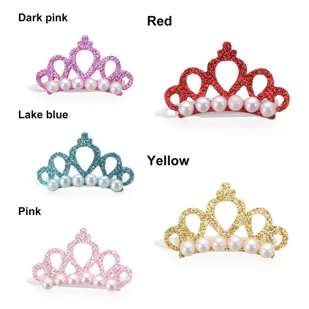 Cat Grooming Pet Headwear Crown Shape Bow-tie Hairpin Dog Bowknot Hair Clip