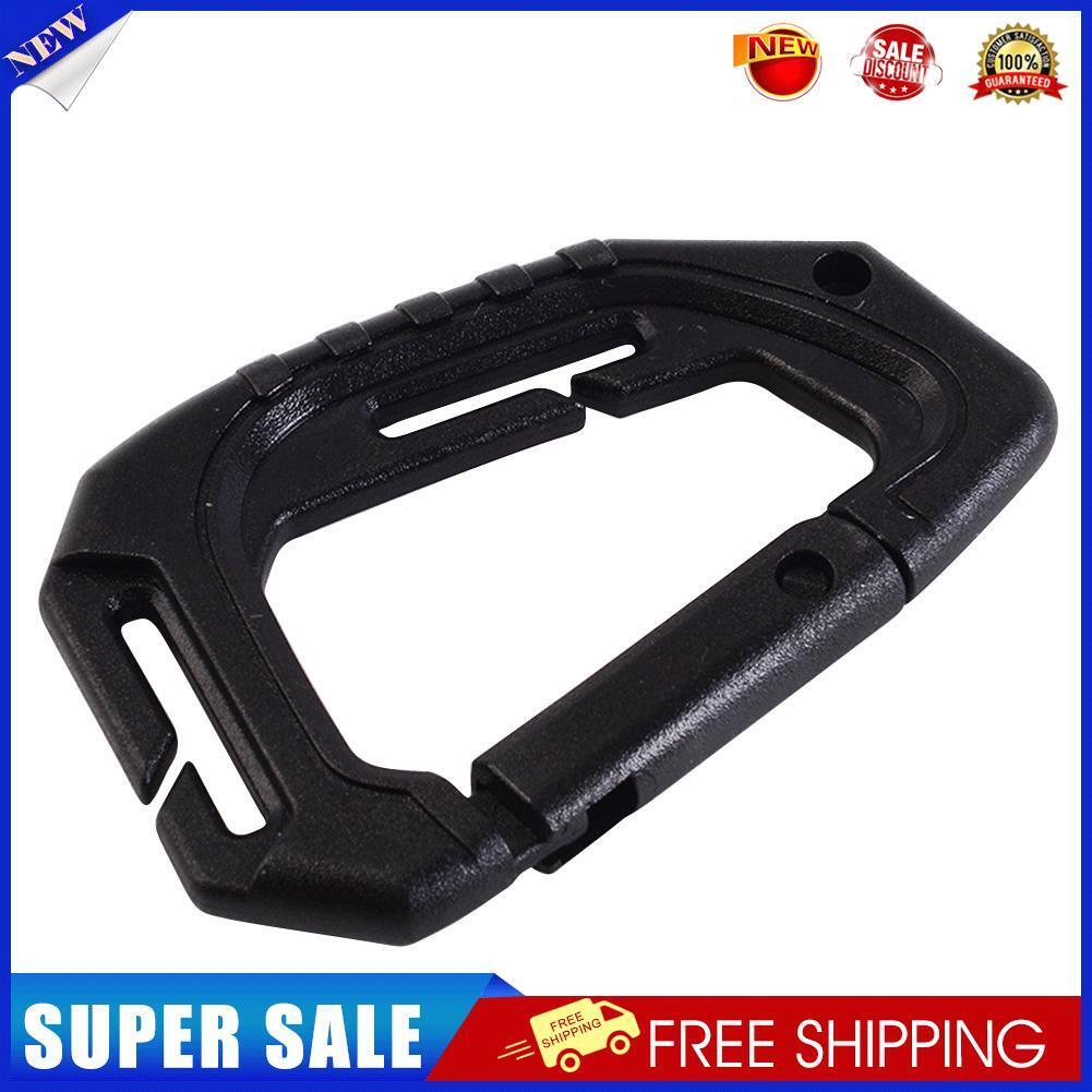 Carabiner Outdoor Camping Climbing Backpack Molle System D Buckle (Black)