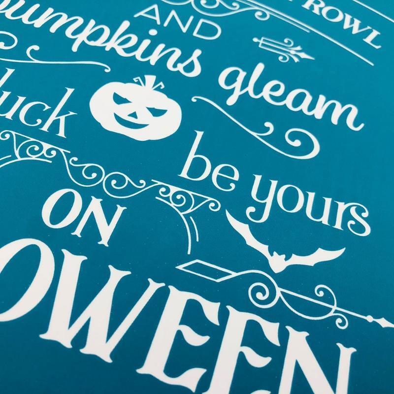 Halloween Self-Adhesive Silk Screen Printing Stencil Reusable Sign Stencils DIY
