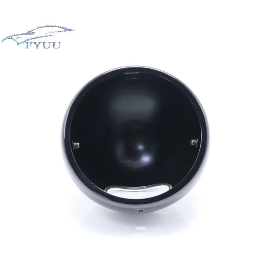 5.5" Universal Modified Motorcycle Headlamp Headlight Cover Housing Bright Black