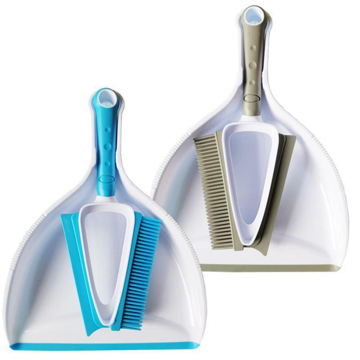 2Pcs Broom & pan Set Household  Pan with Brush Sofa Detail Scraper