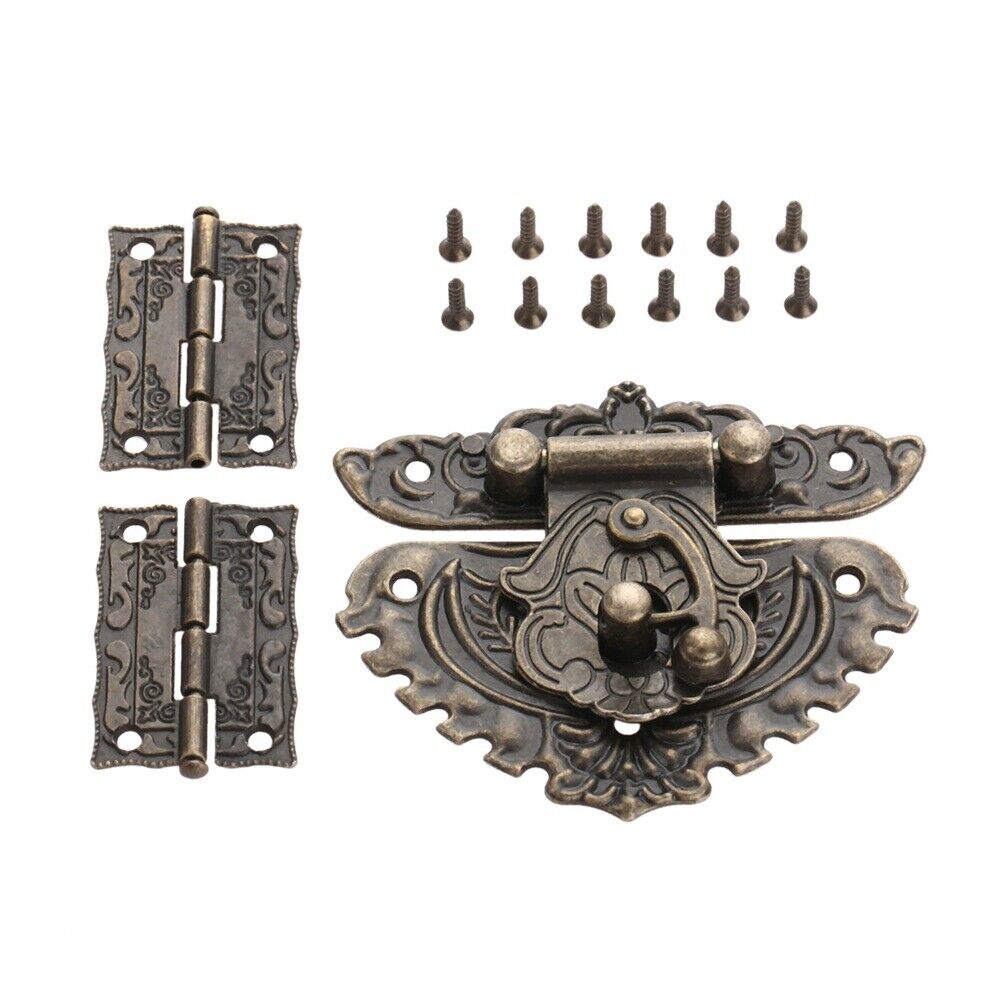 European Amboss Jewelry Box Latch Clasps Trinket With 2pcs Chest Suitcase Hinges