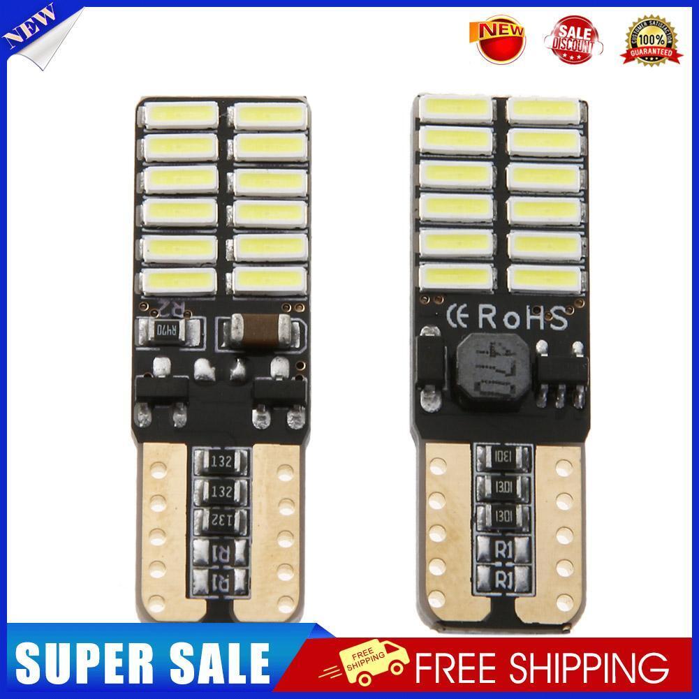 2pcs T10 4014 24 SMD LED Car Width Light License Plate Reading Lamp Bulbs