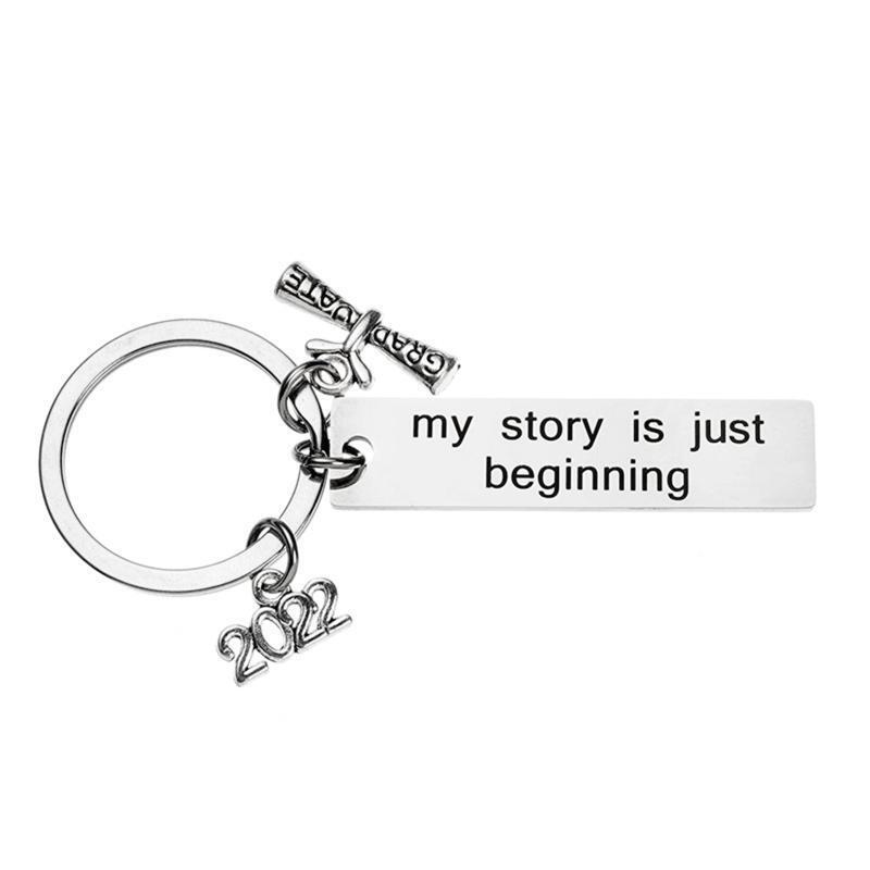 Graduation Season Gift Stainless Steel Keychain Ornaments Inspirational Jewelry