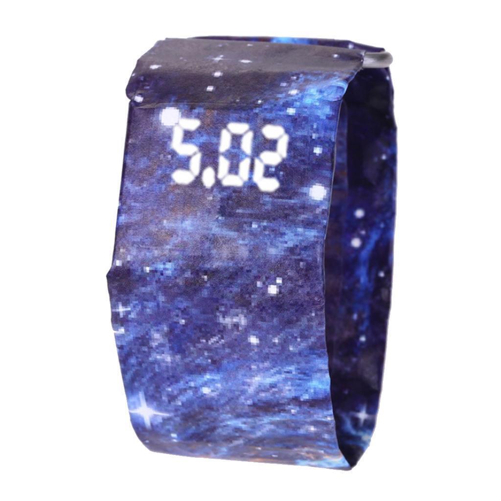 Women Ladies Men Kids Digital LED Waterproof Paper Sport Wrist Watches Gift