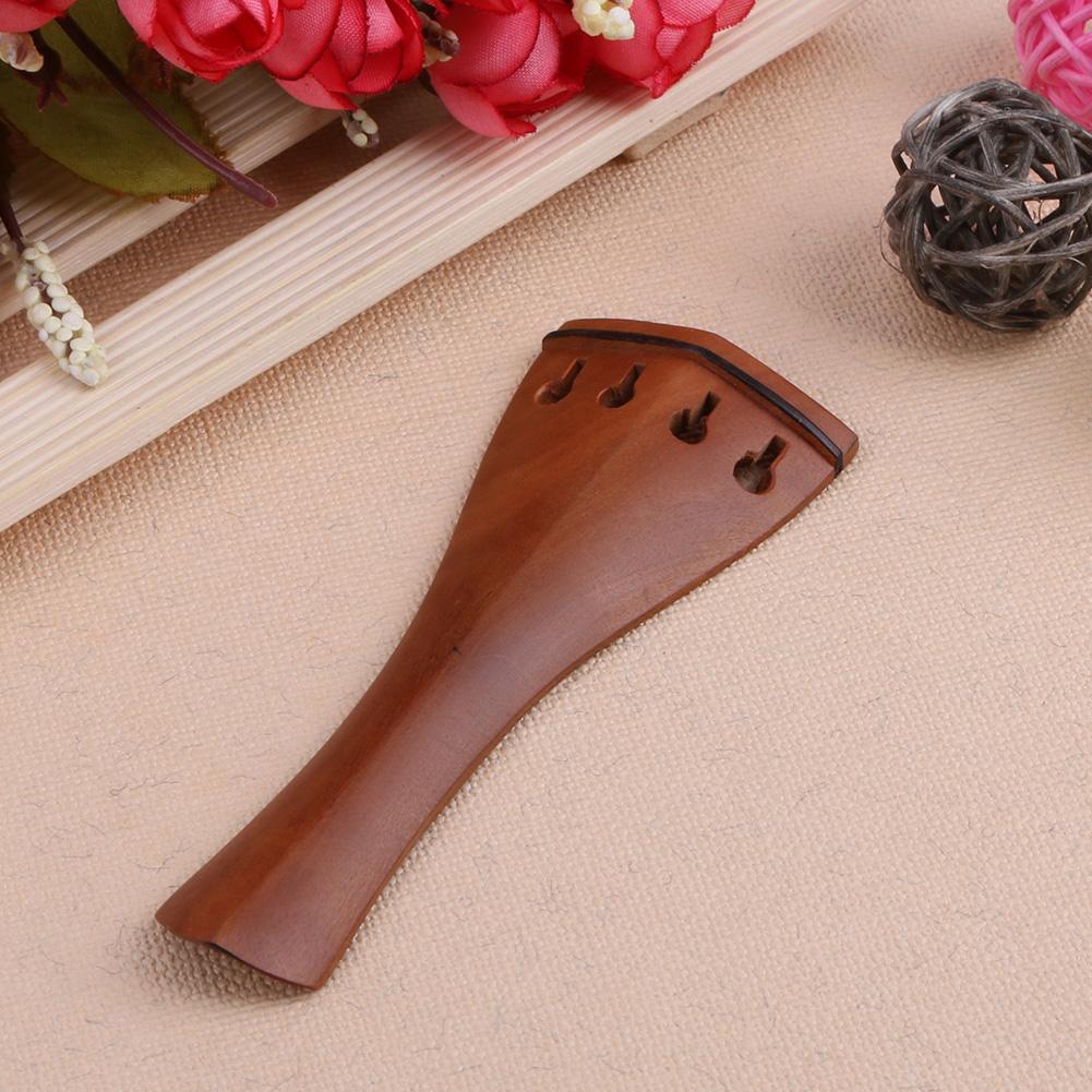 4/4-3/4 Brown Jujube Wood Violin Fine Tuner Tailpiece Big with Tail Rope