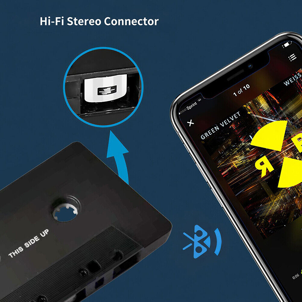 Universal Cassette Bluetooth-compatible 5.0 Audio Car Tape Aux Stereo Adapt
