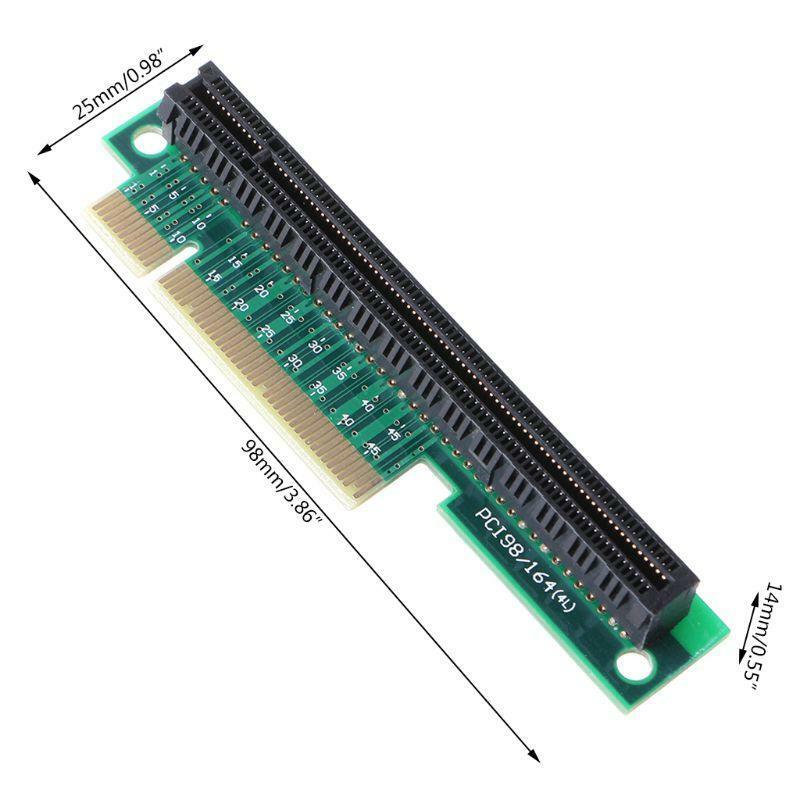 PCI-E 8X to 16X Riser Adapter PCI-Express x8 to x16 90 Degree Card for 1U/2U