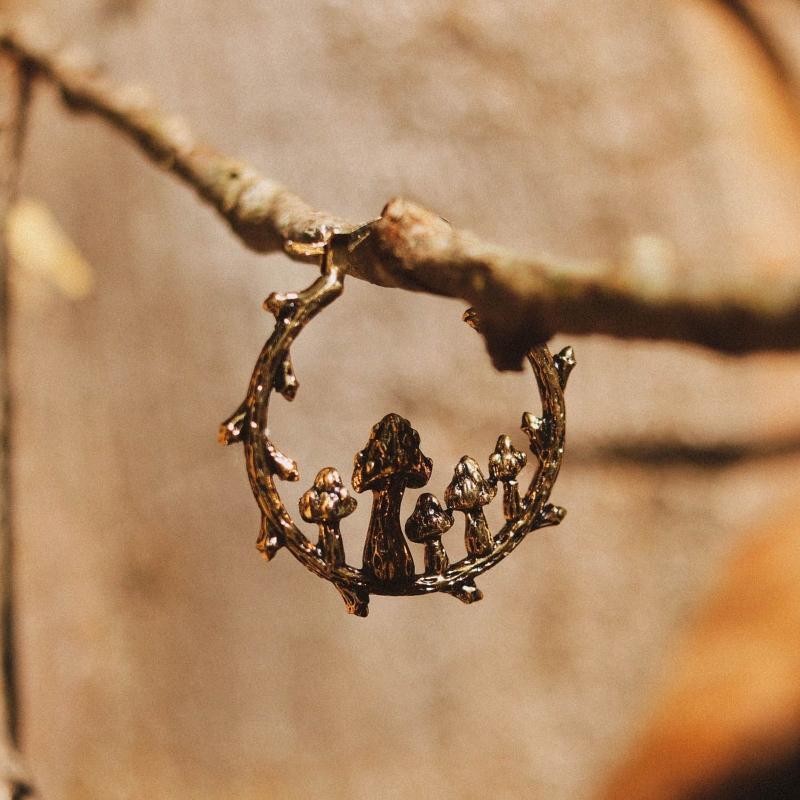 Cute Mushroom C Shaped Earring Dangle Hoop Earrings Girls Jewelry Gifts