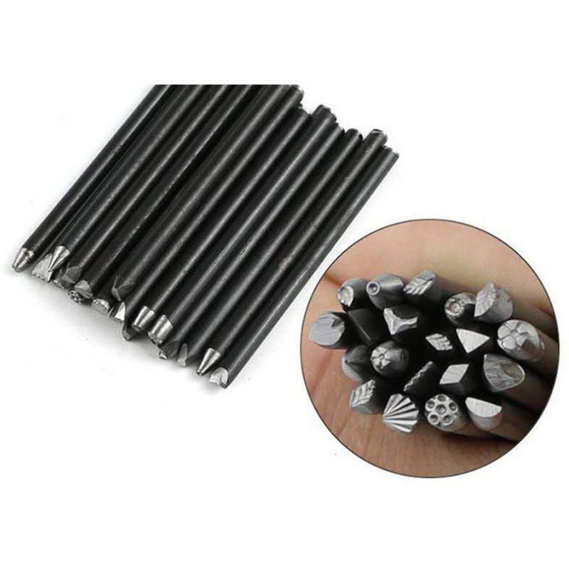 36 Pcs/set DIY Crafts Tool Steel Punches Flower Punch Stamp Set Jewelry Making
