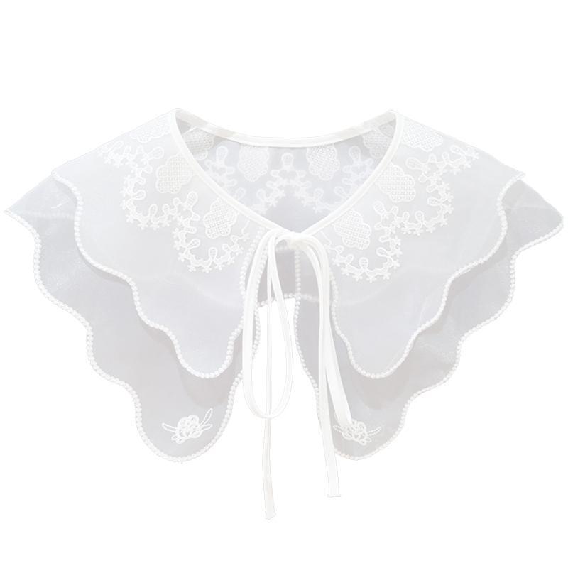 False Collar Shoulder Embroidery Collar Detachable Collar Venise Lace Up