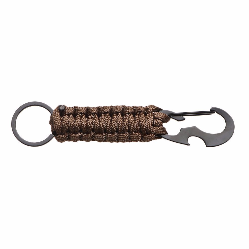 Camping Survival Kit Bottle Opener Rope Keychain Key Chain Ring Keyring