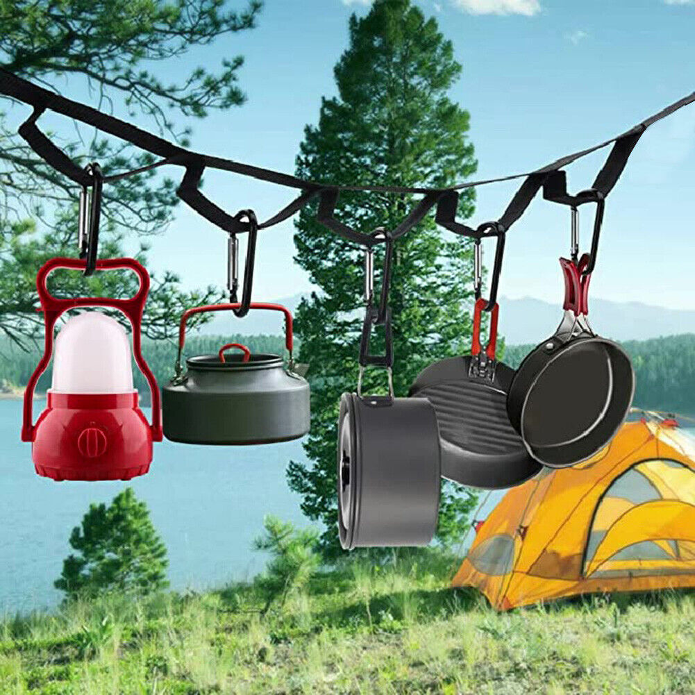 2pcs Hammock Strap Outdoor Camping Tree Hanging Load Bearing Rope (Orange)