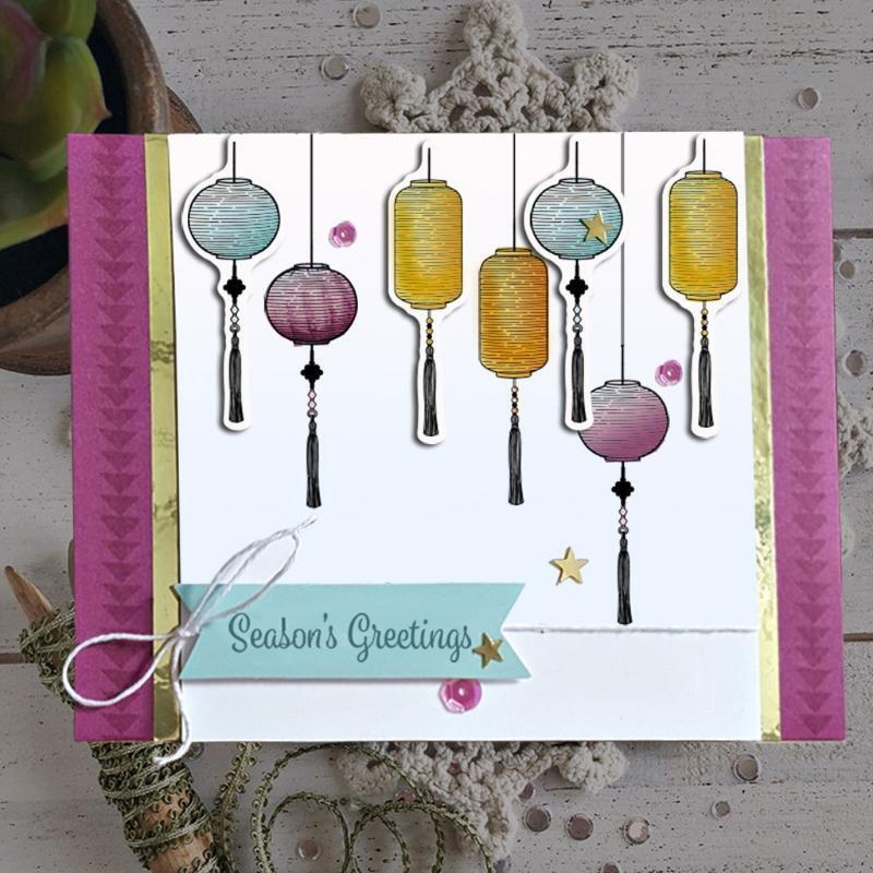 Geisha Clear Stamp Metal Die Cut Combo for DIY Journal Photo Album Embellishment