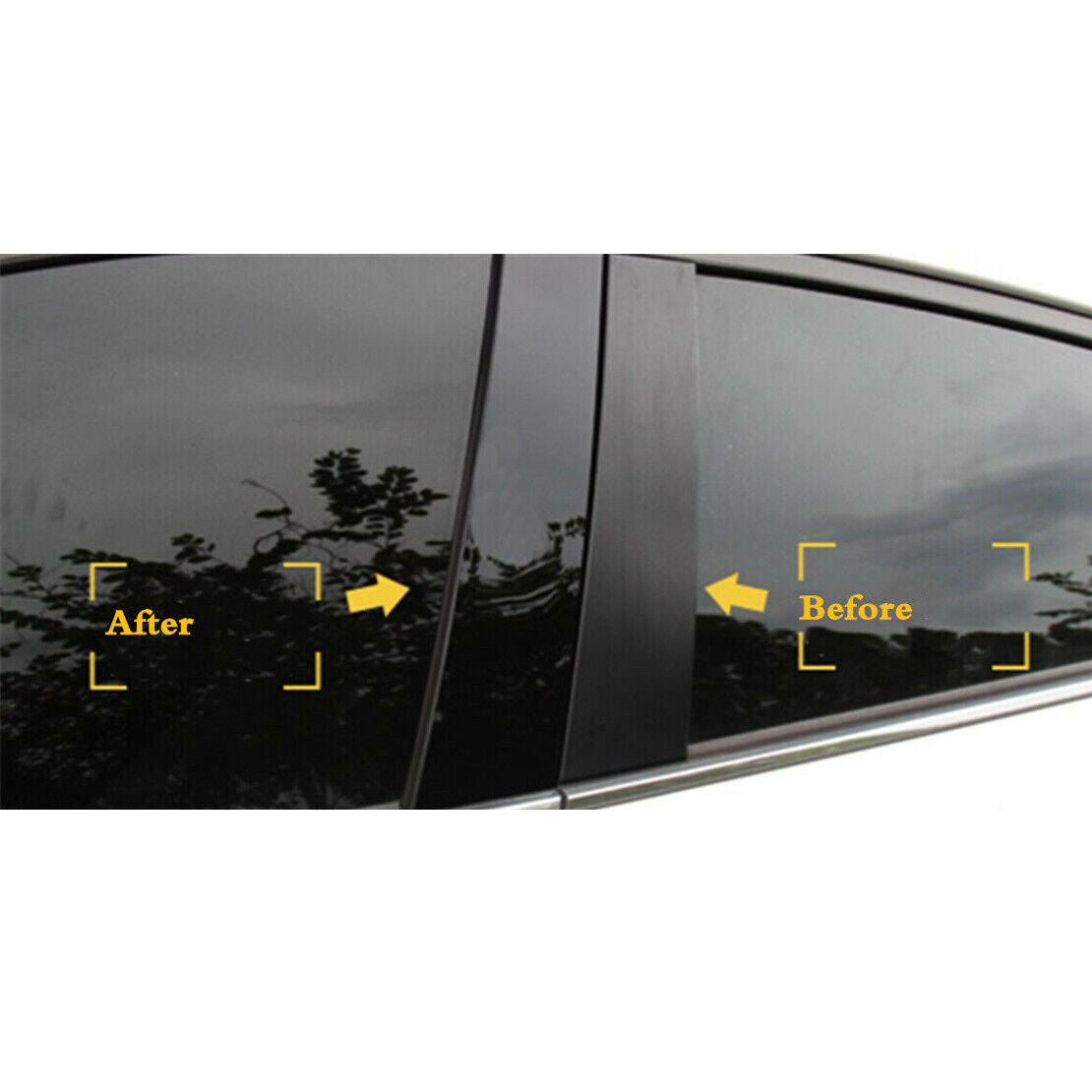 8pcs/Set Car Door Window Trim Pillar Posts Cover fit for Buick Enclave 2008-2017