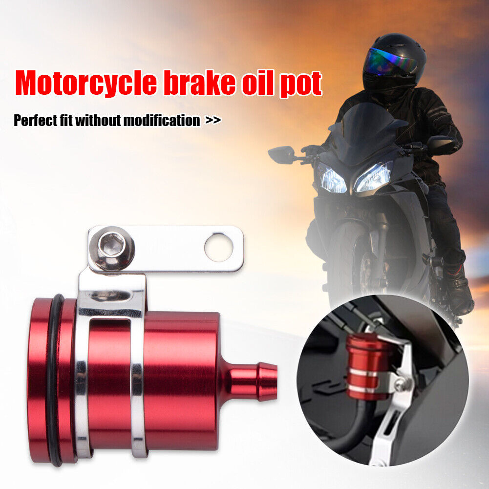 Universal Motorcycle Brake Fluid Reservoir Clutch Tank Oil Fluid Cup (Red)