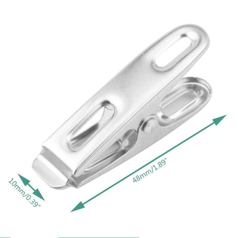20 Pieces Strong Stainless Steel Household Functional Pegs for Clothes Sock Food