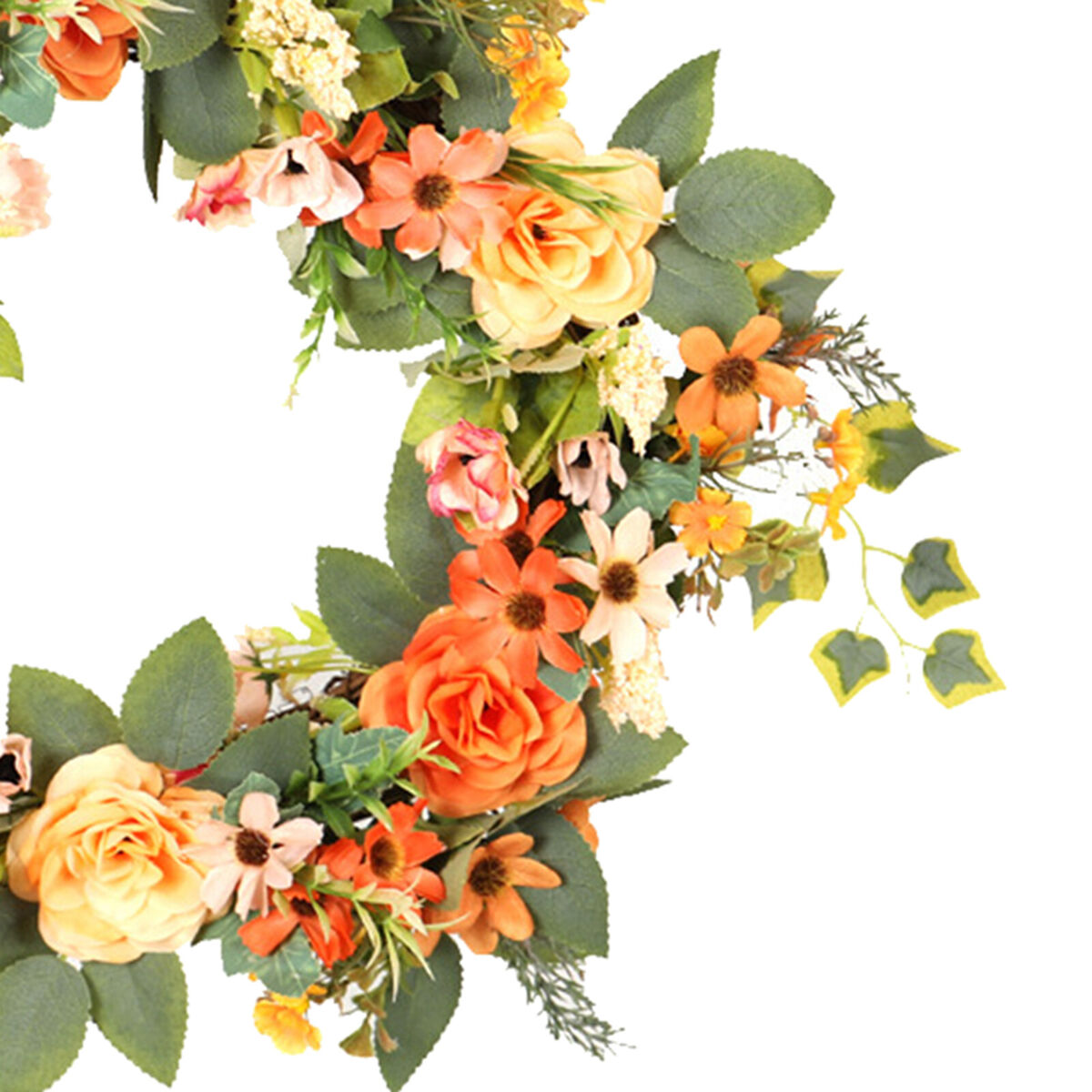 Front  Wreath   Peony Daisy Garland Window Ornament