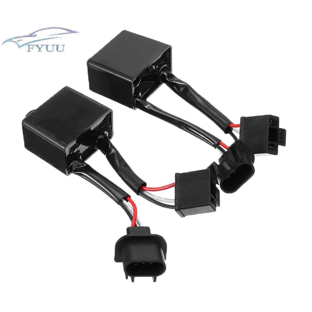 2 Pcs Canbus Relay H4 to H13 Anti Flicker Harness Decoder Kit For LED Headlight