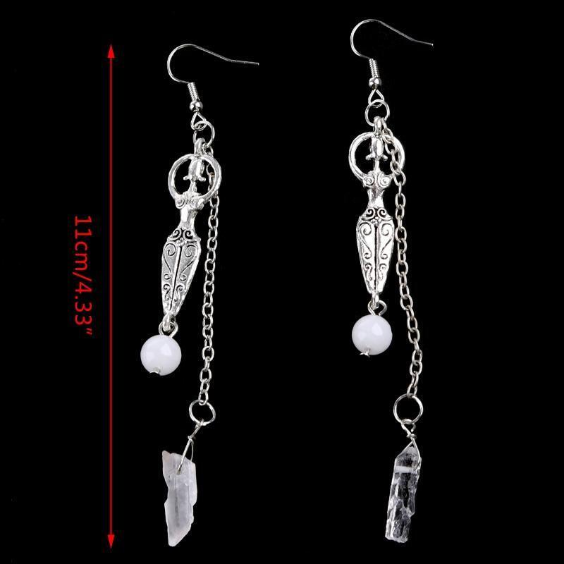 Creative Moonstone Drop Dangle Earrings Ear Stud Jewellery Reiki Energy Healing