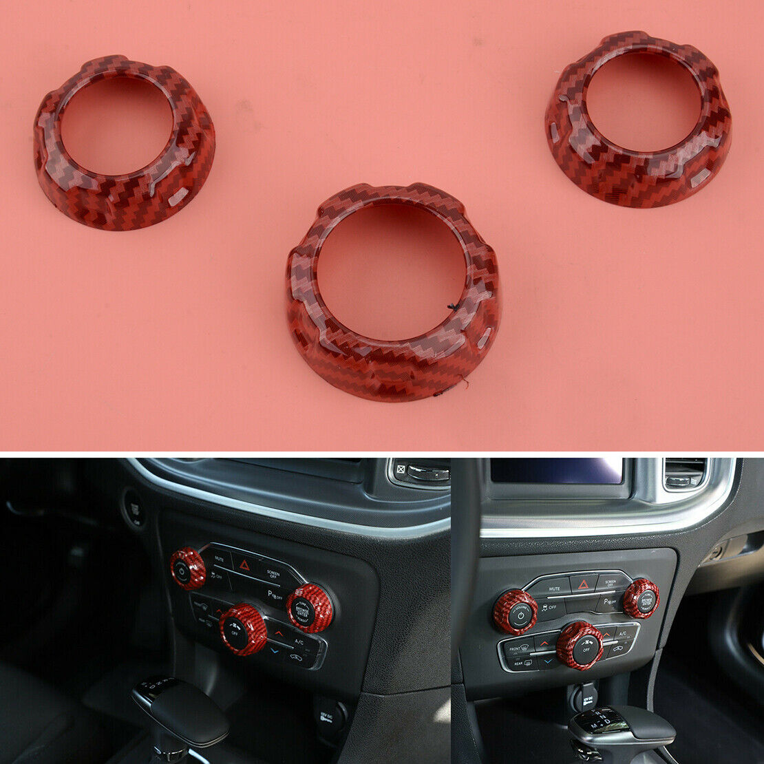 1set Air Conditioning Switch Trim Cover Fit For Dodge Challenger Charger 2015-22