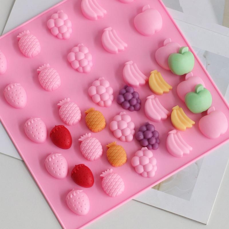 25 Cavities DIY Silicone Molds Fruits Shaped Cupcake Baking Pans Baking Moulds
