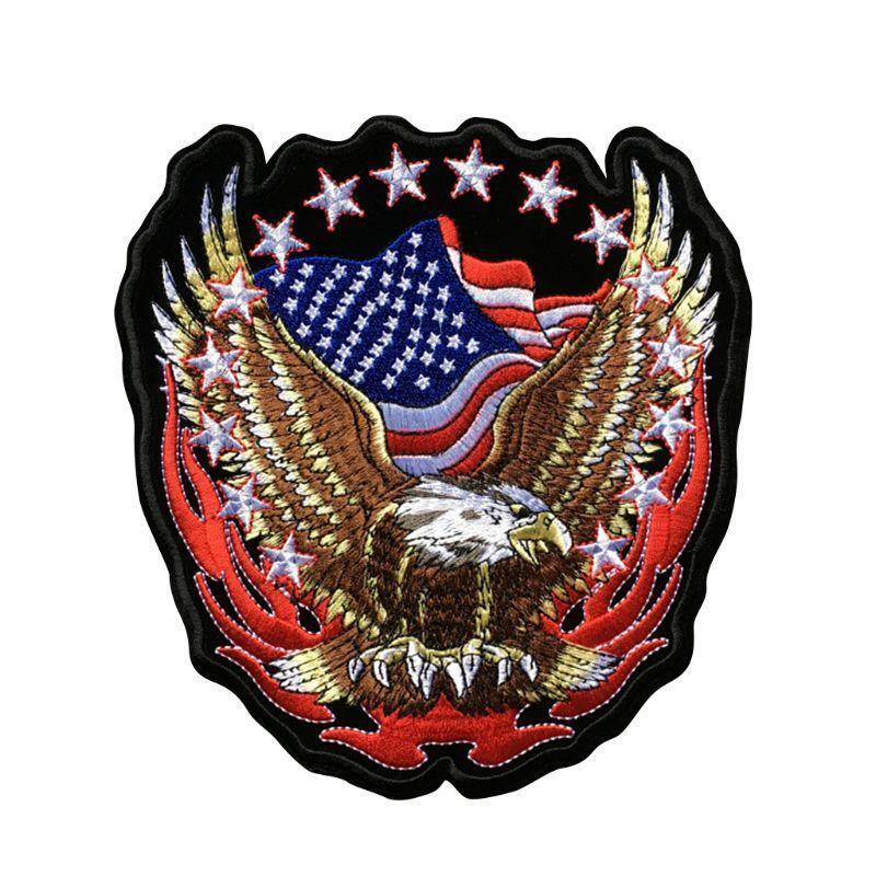 American Eagle Army Badge Punk Rock Bike Patch Large Embroidery Biker Patch