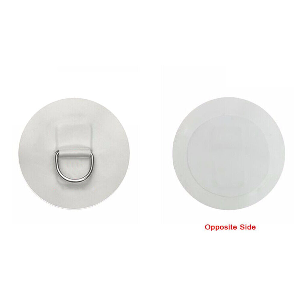 Stainless Steel Kayak D Ring Patch for PVC Inflatable Boat Canoe (White)