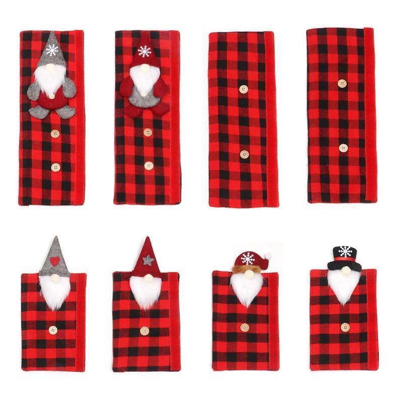 Xmas Festival Winter Door Handle Covers Window Display Cabinet Seasonal Decors