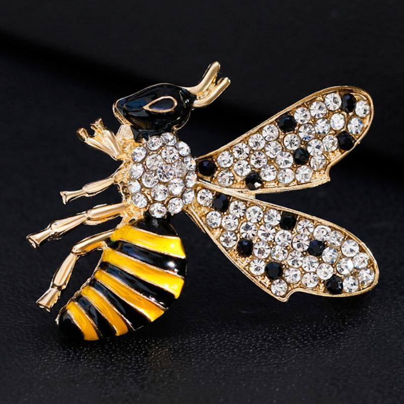 Insect Bee Brooch Pins Jewelry Women Rhinestone Gifts Enamel Fashion Decoration