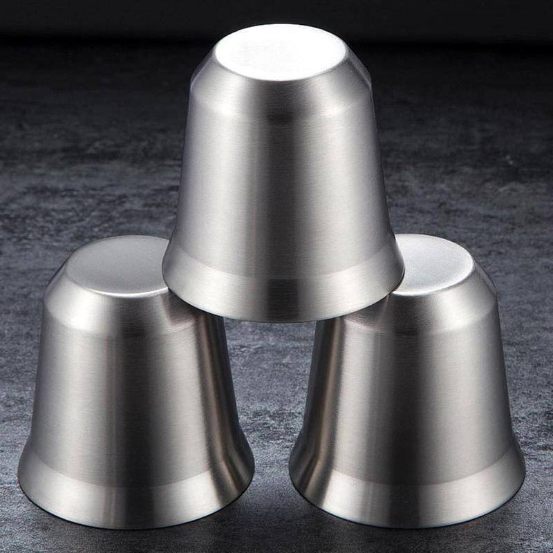 Double Wall Stainless Steel Coffee Cup 86ml Mini Wine Mug Espresso Cups