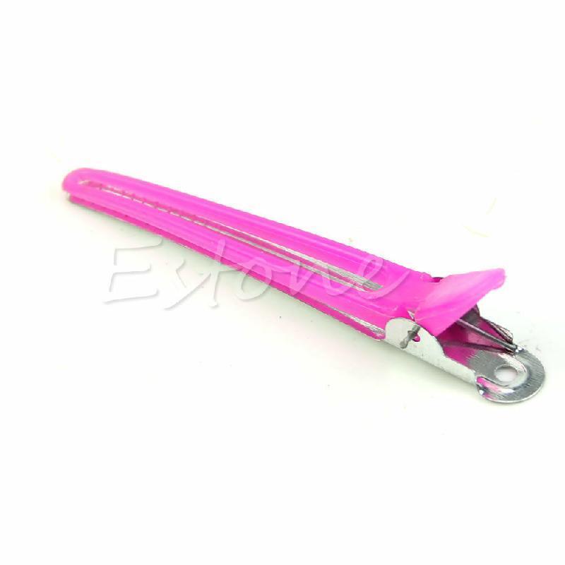 New 10 Pcs Colorful Hairdressing Sectioning Clips Clamps Hair Salon Styling Grip