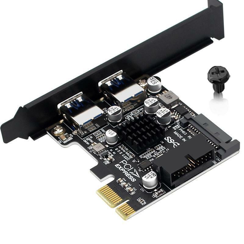 2 Port USB 3.0 PCI Express Riser Card PCI-E Expansion Adapter PCIE 1X USB3.0 HUB