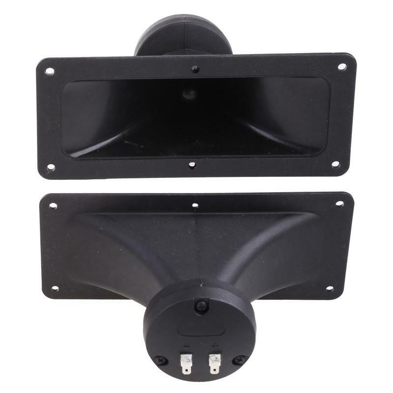 2pcs Black Piezoelectric Tweeter Piezo Tweeter Horn Rectangle Audio Speakers
