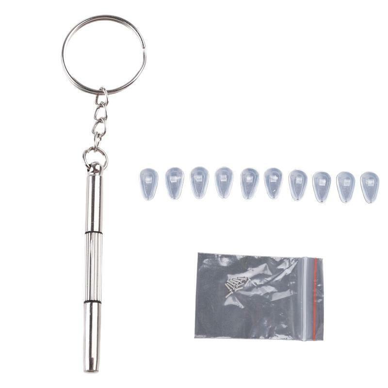 Eyeglass Repair Kit Glasses Screws & Micro Screwdriver 5 Pairs Of Screw-in