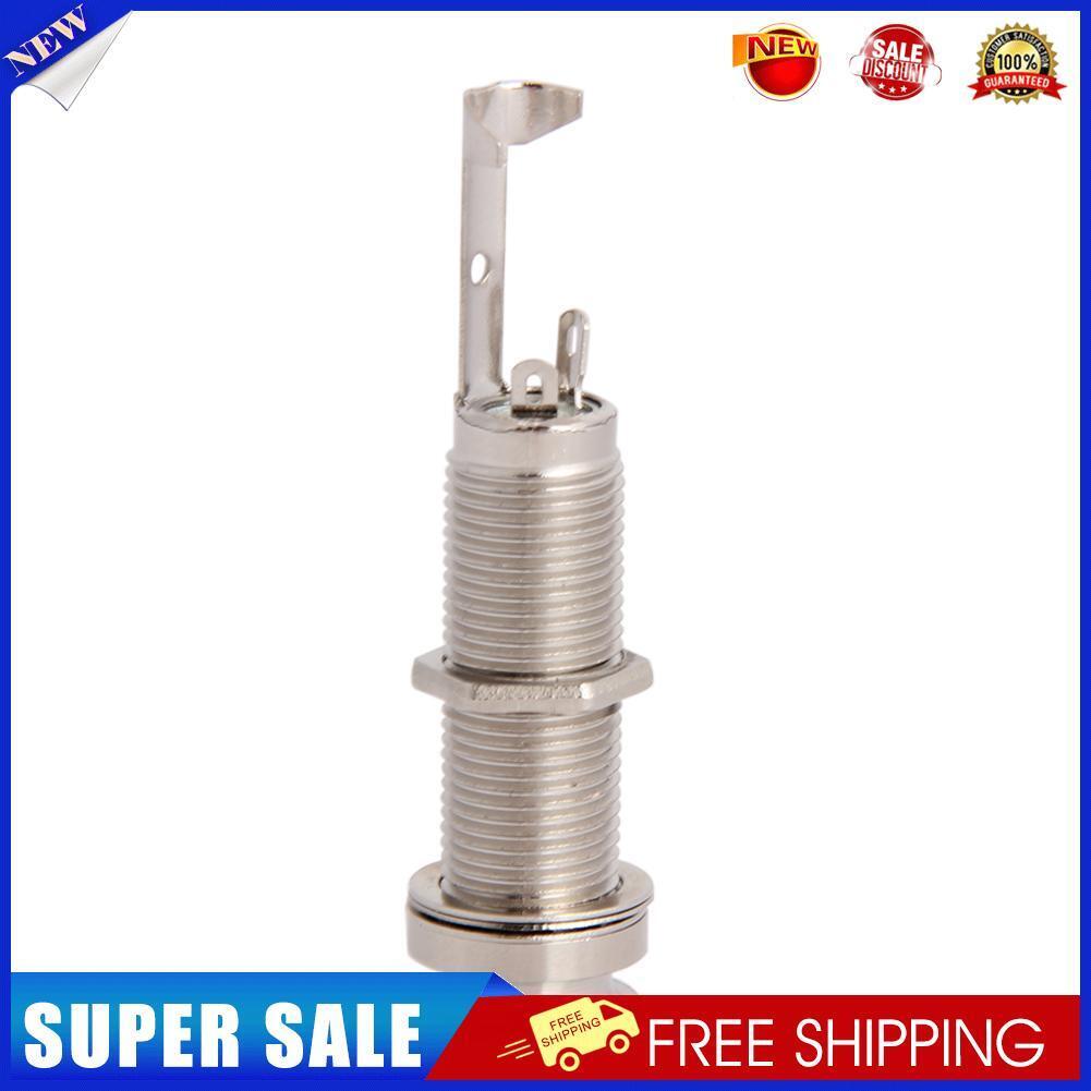 NICKEL GUITAR ENDPIN JACK 3 PRONGS THREADED CYLINDER LONG LEG