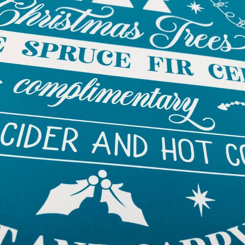 Pine Spruce Fir Cedar Self-Adhesive Silk Screen Printing Stencil Reusable Sign