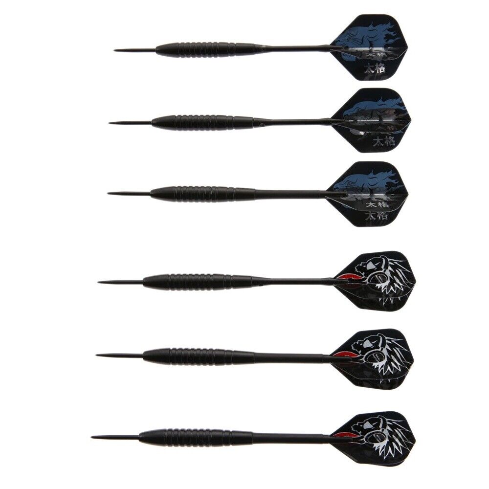 6 Pcs/2 Set Professional Steel Tip Darts Needle Dart Torpedo Barrel Darts 22g